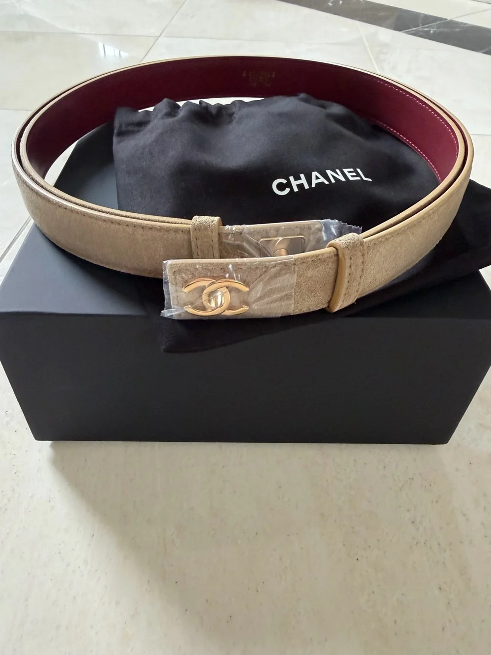 NWT Chanel Fall Winter 2026 Pre-Collection Suede Calfskin & Metal Belt